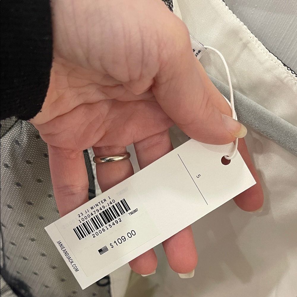 Janie and Jack Black Sheer Polka Dot Dress Size 5 New with Tags - Picture 3 of 5